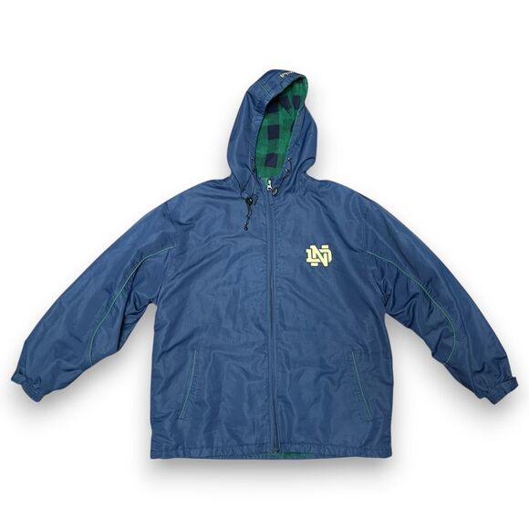 Vintage Notre Dame Crable Sz M Zip Fighting Irish Blanket Lined Mens Coat Jacket - Picture 15 of 16